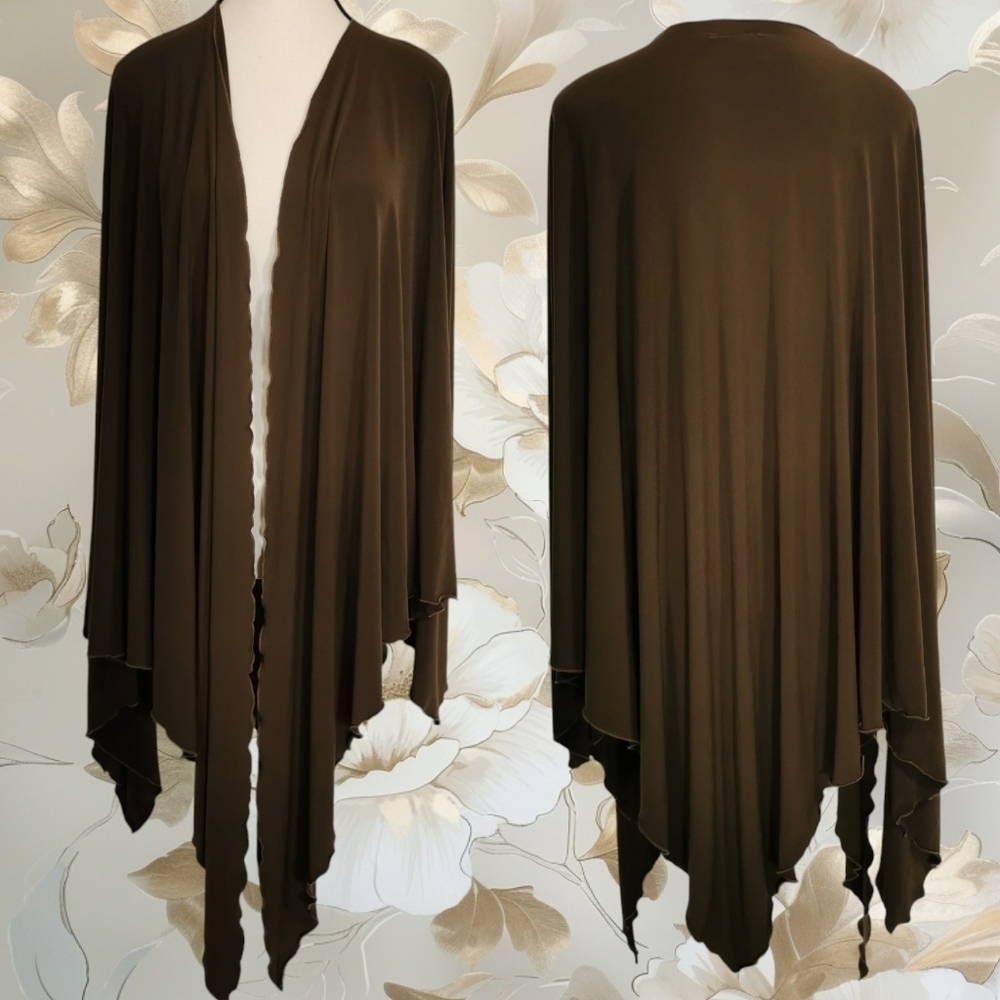 Linda Lundstrom Basics Luxury Dk Olive Green Cape/Wrap Open To Offers